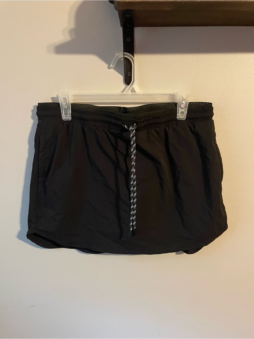 Women's Black Active Drawstring Skort